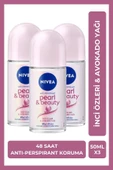 Nivea Kadın Roll-on Deodorant Pearl&Beauty 50ml, 48 Saat Anti-perspirant Ter Koruması, X3 Adet thumbnail 1