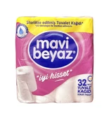 Mavi Beyaz 32 li Tuvalet Kagıdı 2 Katlı - 1