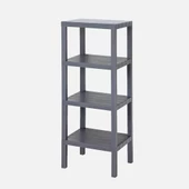 Demonte Plastik Raf 4 Katlı 38x29x100 cm Gri - 1