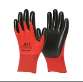 Eli Nitril İş Güvenlik Eldiveni - Kırmızı - 10/XL - 3 Çift - Paket thumbnail 2