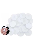 20 Adet Şeffaf Yuvarlak 3 Cm Çaplı Güçlü Disk Yapışkanlar - 1