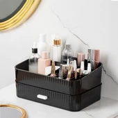 Porsima 0619 Çekmeceli Takı Organizeri Makyaj Düzenleyici Makyaj Kutusu Çekmeceli Takı Bijuteri Mücevher Kutusu Siyah thumbnail 5
