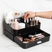 Porsima 0619 Çekmeceli Takı Organizeri Makyaj Düzenleyici Makyaj Kutusu Çekmeceli Takı Bijuteri Mücevher Kutusu Siyah thumbnail 3