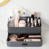 Porsima 0619 Çekmeceli Takı Organizeri Makyaj Düzenleyici Makyaj Kutusu Çekmeceli Takı Bijuteri Mücevher Kutusu Antrasit thumbnail 5