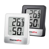ThermoPro TP49W-B Mini İç Mekan Dijital Isı ve Nem Ölçer Termometre Siyah-Beyaz - 1