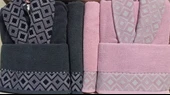 Özdilek Snazzy Antrasit Pembe Aile Bornoz Seti Özdilek Bornoz Seti thumbnail 2