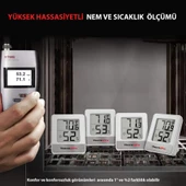 ThermoPro TP49W-B Mini İç Mekan Dijital Isı ve Nem Ölçer Termometre Siyah-Beyaz - 4