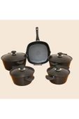 Arzu Çelik Katre 9 Parça Non - Stick Tencere Seti thumbnail 1