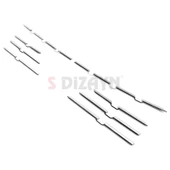 Renault Megane 4 Krom Ön Tampon Çıtası 8 Prç. 2020 2021 2022 2023 2024 2025 thumbnail 4