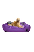 Teknor Ultrasoft Büyük Irk Köpek Yatağı Yıkanabilir Yüksek Kaliteli Kumaş Pati Işlemeli   80 x100 cm - 1