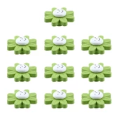 Plastik Papatya Kulp 10 Adet Yeşil Mobilya Çoçuk Odası Kız Erkek Dolap Kapak Kulpu Çekmece Kulbu thumbnail 7