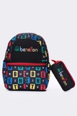 United Colors Of Benetton Erkek Çocuk 2'li Okul Seti İlkokul Çantası ve Kalemlik Seti 13169 - 1