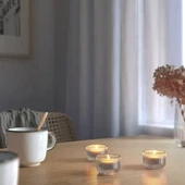 SUMUHOME FINSMAK DEKORATİF TEALİGHT MUMLUK CAM 3.5 CM - 6