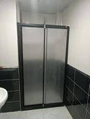 Teknesiz Duşakabin Siyah Profil Plastik Camlı ND421 - 2