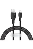 Baseus Pudding Hızlı Şarj Özellikli Lightning Kablo 2.4A, 1.2 Metre, Siyah SBLShop1 1064356 - 1