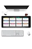 SonicTouch UltraGrand 2025 Takvimi Calender Xxl Gamer Oyuncu Siyah Renkli Sıvı Geçirmez Klavye Mouse Pad 40x90Cm - 2