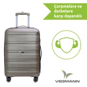 Vegmann Polipropilen (PP) Atlas Gold Orta Boy Valiz thumbnail 8