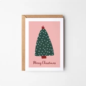 8’li Yılbaşı Ağaçlı Kartpostal Seti, Mutlu Yıllar Kartı, Yeni Yıl Kartları - 4