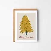 8’li Yılbaşı Ağaçlı Kartpostal Seti, Mutlu Yıllar Kartı, Yeni Yıl Kartları - 6