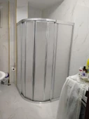 Oval Teknesiz Duşakabin Mika Plastik Camlı ND410 - 2