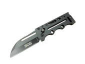 SOG AC78 Siyah Yaprak Kamp Çakı 14,5 cm - Metal Sap, Kılıflı - 1