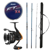 YekOutdoor Profesyonel Olta Seti Okuma Surfliner+ Surf 420cm 100-250gr 3 Parça Olta Kamışı&Okuma JAW-65 3+1BB Olta Makinesi - 1