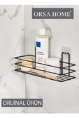 Askılı Dikdörtgen Banyo Rafı, Yapışkanlı Banyo Askısı, Banyo Organizer - 1
