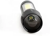Taktikal Led Mini Boy El Feneri, Polis Bekçi Feneri, Usb Şarjlı, Zoomlu Plastik Kutulu El feneri - 4