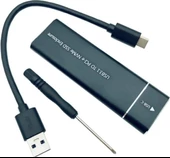 BS-M2 USB 3.1 Type-C To Pcı-E Express Nvme SSD M.2 M-Key Hard Disk Kutusu - 1