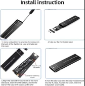 BS-M2 USB 3.1 Type-C To Pcı-E Express Nvme SSD M.2 M-Key Hard Disk Kutusu - 4