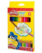 Play-Doh Jumbo Üçgen Kuru Boya 12 Renk - 1
