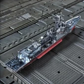 Burke Sınıfı Destroyer, Metal DIY Montajlı Model, Üç Boyutlu Bulmaca, El Yapımı El Sanatları Dekorasyonu - 5