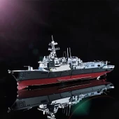 Burke Sınıfı Destroyer, Metal DIY Montajlı Model, Üç Boyutlu Bulmaca, El Yapımı El Sanatları Dekorasyonu - 1