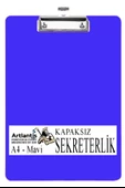 Sekreterlik Kapaksız A4 1 Adet Renkli A4 Kapaksız Sekreterlik Klipsli Metal Mekanizmalı 80 Yaprak Kapasiteli - 3