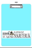 Sekreterlik Kapaksız A4 1 Adet Renkli A4 Kapaksız Sekreterlik Klipsli Metal Mekanizmalı 80 Yaprak Kapasiteli - 1
