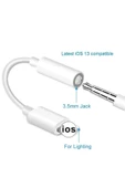 İphone Uyumlu Kablolu Kulaklık Çevirici Adaptör Lightning To Headphone Jack Dönüştürücü - 2