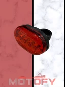 Bisiklet Stop Lambası Arka Uyarı Işığı 7 Modlu Bisiklet Scooter Stop Ikaz Işığı Kırmızı (PİL DAHİL DEĞİL) thumbnail 1