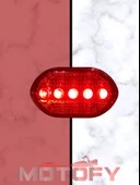 Bisiklet Stop Lambası Arka Uyarı Işığı 7 Modlu Bisiklet Scooter Stop Ikaz Işığı Kırmızı (PİL DAHİL DEĞİL) thumbnail 4