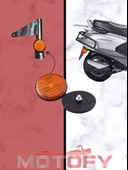 MOTOSİKLET YUVARLAK TURUNCU REFLEKTÖR 6 CM thumbnail 2