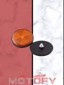 MOTOSİKLET YUVARLAK TURUNCU REFLEKTÖR 6 CM thumbnail 1