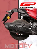 GP Kompozit Yamaha RayZR 2024 Uyumlu Egzoz Koruma Kapağı Siyah thumbnail 5