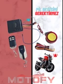 MOTOSİKLET ALARMI UZAKTAN ÇALIŞTIRMA ÖZELLİKLİ 125 dB YÜKSEK SESLİ (PİL DEĞİŞİMİ GEREKTİRMEZ) thumbnail 1