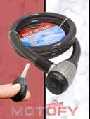 ÇELİK HALAT KİLİT IŞIKLI ANAHTARLI 25 MM KALINLIK 2 METRE UZUNLUK thumbnail 1