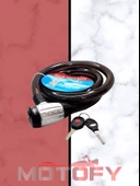 ÇELİK HALAT KİLİT IŞIKLI ANAHTARLI 25 MM KALINLIK 2 METRE UZUNLUK thumbnail 2