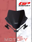 GP Kompozit Honda CB750 Hornet 2023-2024 Uyumlu Ön Cam Siyah 28 cm thumbnail 1