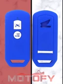 HONDA PCX FORZA MOTOSİKLET SİLİKON ANAHTARLIK - ANAHTAR KILIFI MAVİ thumbnail 1