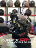 VİRTUE ÇENE AÇILIR GÜNEŞ VİZÖRLÜ ECE 22.05 GÜVENLİK SERTİFİKALI KASK SİYAH GOLD KANAT DETAYLI MEDİUM M thumbnail 3