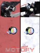 MERCEKLİ MAVİ KIRMIZI BEYAZ AYNA MONTAJLI MOTOSİKLET ULTRA GÜÇLÜ GÜNDÜZ LEDİ - POWER LED (2 ADET) thumbnail 2