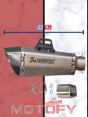 TİTANYUM MODEL YENİ VERSİYON AKREP EGZOZ 51MM SUSTURUCULU  A KALİTE (32CM) thumbnail 2