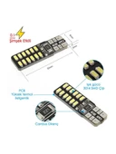 YENİ NESİL CANBUS T10 24 LEDLİ ULTRA PARLAK MOTOSİKLET OTOMOBİL PARK PLAKA AMPÜLÜ (2 ADET) thumbnail 2